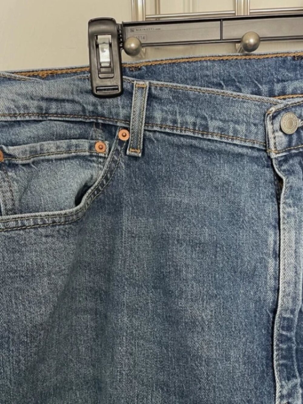 Levi 505 blue jeans 42x30 traditional Americana workwear - Picture 2 of 7